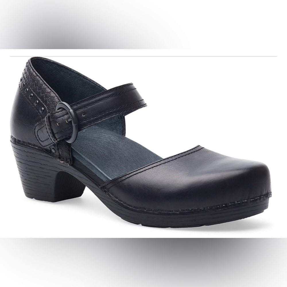 Dansko Black Leather Makenna Mary Jane’s Size EU 38